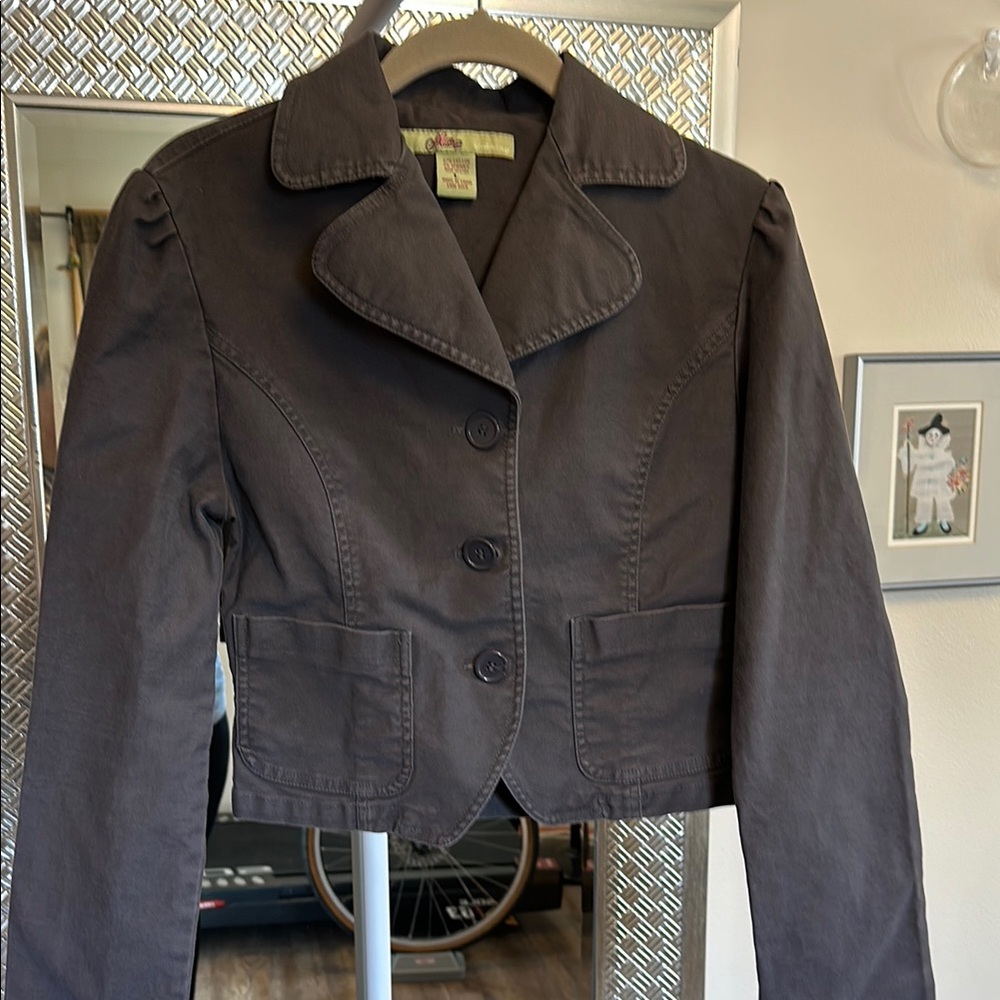 Cute cropped cotton spandex jacket